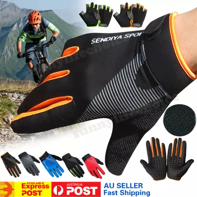 Bike Cycling Gloves Bicycle Full Half Finger Unisex Touch Screen Anti-Slip Sport