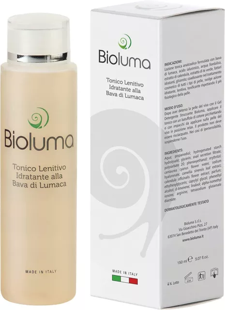 Bioluma Bava di Lumaca Tonico Viso Lenitivo Idratante Tonificante 150ml