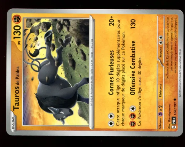 Tauros de Paldea 041/193 Carte Pokémon™ Peu commune Neuve VF