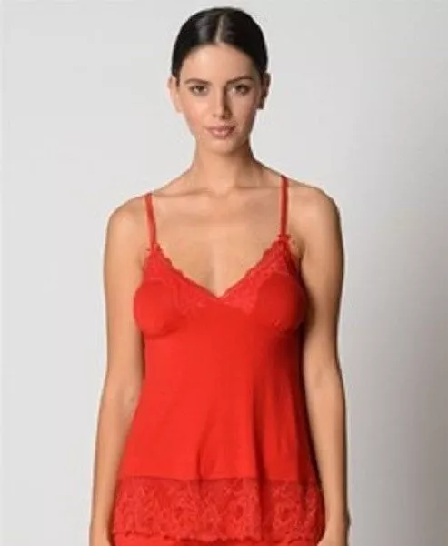 New La Senza Red Lace Camisole Singlet Top Red Lace Top Size Small