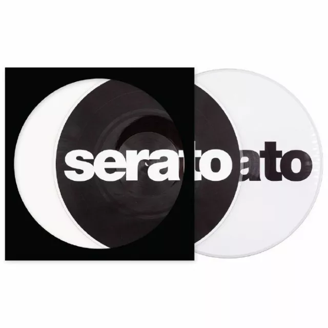 Serato Logo Picture Disc 12" Reversible Control Vinyl Records (pair, black on...