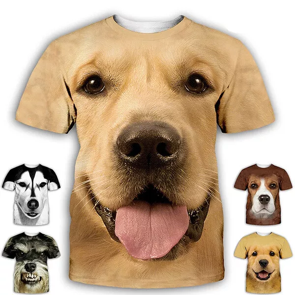 Casual Women Men T-Shirt 3D Print Short Sleeve Tee Tops Funny Pet Dog Animals
