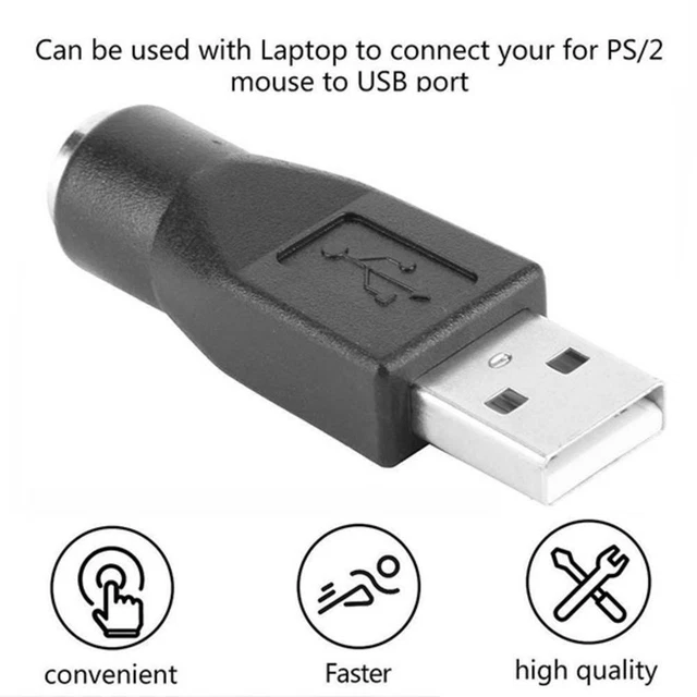 PS/2 Female to USB Male Converters Connector Adapters For PC L3N8