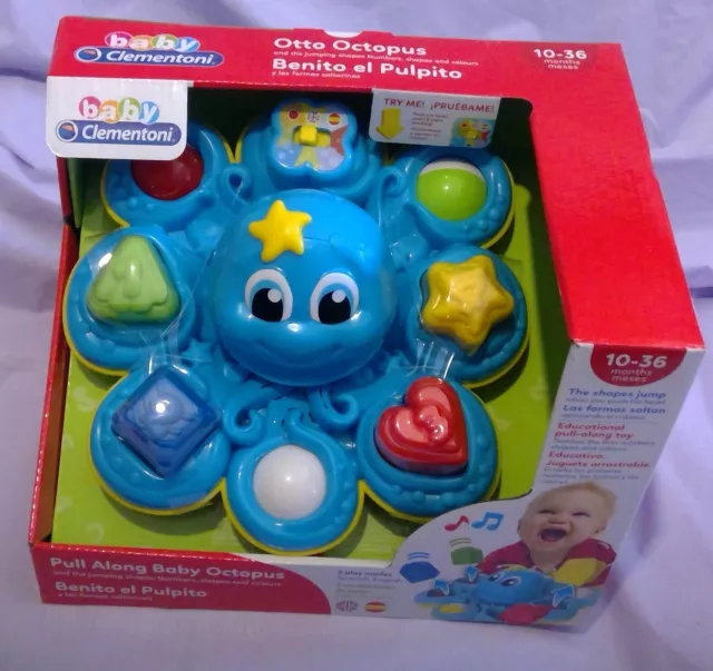 Baby Clementoni pullalong Otto Octopus shape sorter educational baby toddler toy