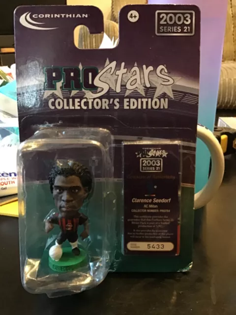 Corinthian Prostars. Collectors Edition. Clarence Seedorf. Milan. Blister dented