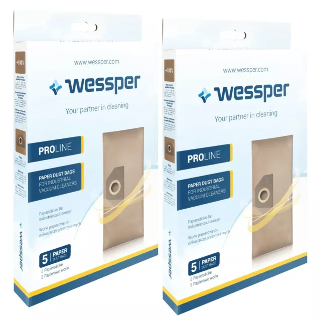 10 bolsas de aspiradora compatibles con Kärcher 6.959-130.0 Wessper