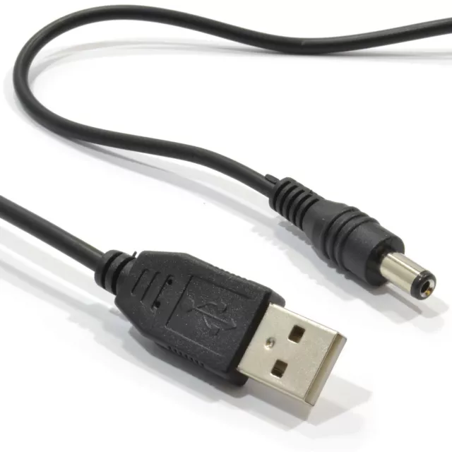 USB zu DC Netzkabel - USB 2.0 für 2,1 mm x 5,5 mm 5 V 2A 2000 mA 2 m