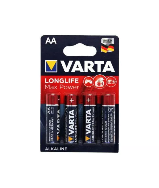 Blister de 4 Piles Alcaline Longlife Max Power Varta