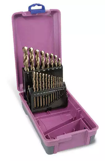 Drill Set Cobalt | Imperial: 1/16 - 1/2" | 21 Pce 2 Tier