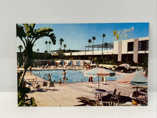 Disneyland Hotel and Swimming Pool, Anaheim, California - Postcard 1960 Rare