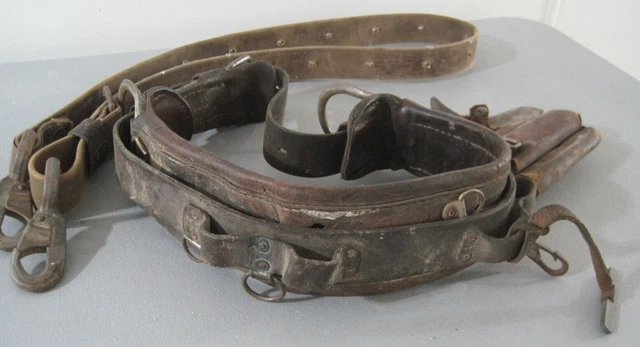 Vintage Linemans Belt with Buckingham D4-66 Climbing Strap