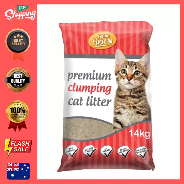 Feline First Clumping Cat Litter 14kg | NEW Au Free Shipping