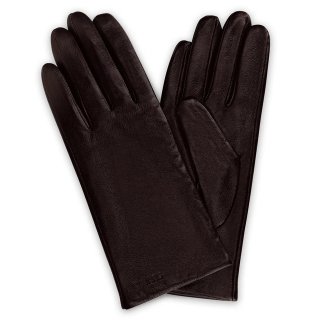 Gants Tactiles Femme En Cuir D'agneau - Doublure Cachemire - Taille L (8) - Bordeaux - Neuf Avec étiquettes