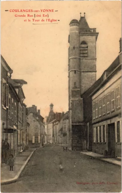 CPA COULANGES-SUR-YONNE Grande Rue Tour de l'Eglise (1272713)