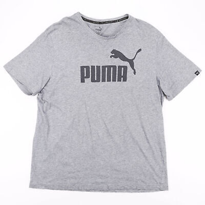 Puma Grigio 00s Girocollo Manica Corta T-shirt da uomo 2XL