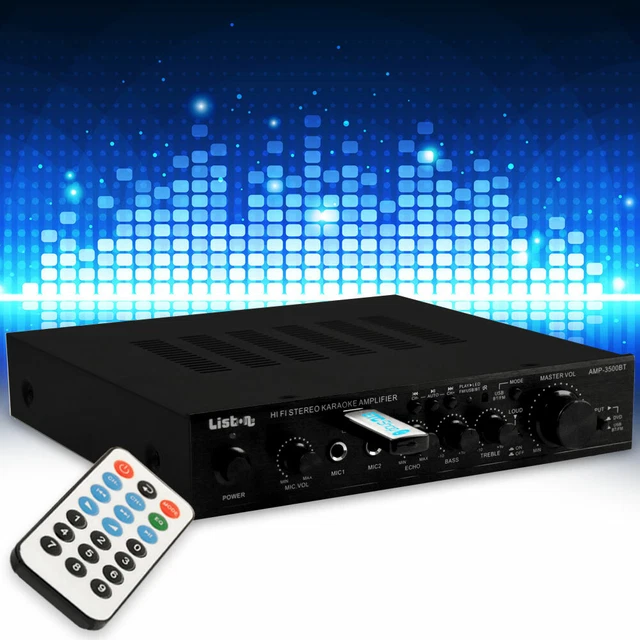 AMPLIFICATORE BLUETOOTH IMPIANTO per Karaoke Festa Impianto Stereo USB