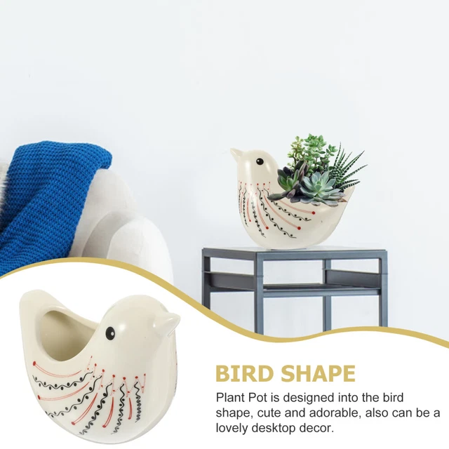 E-liu Vaso ovale in ceramica con foro di drenaggio, piattini da 27 cm, decorazione per la casa, per piante da interno ed esterno, erbe aromatiche, cactus, con 3 cuscinetti in rete, piante