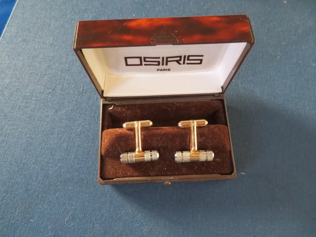 Paire De Boutons De Manchette Plaqués Or 18k - Style Art Nouveau