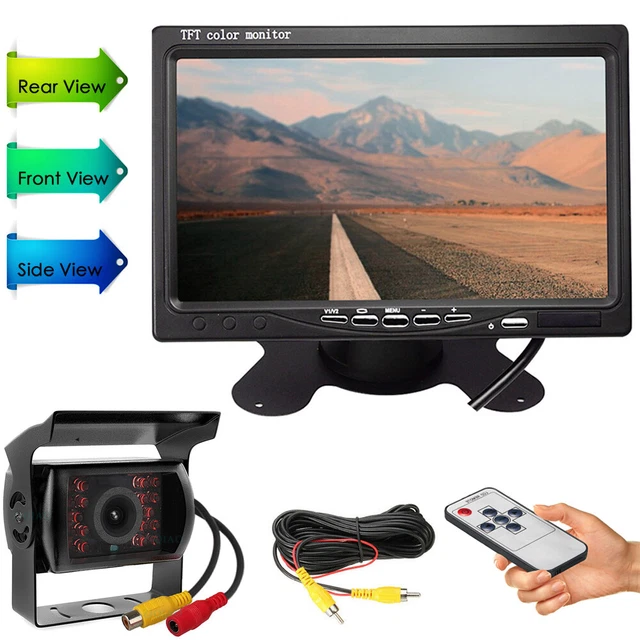 BACKUP CAMERA IR Night Vision System + 7" HD Rear View Monitor for RV