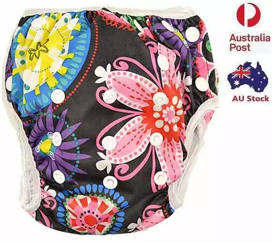 Reusable Swim Nappy Baby Girl Diaper Pant Nappies Swimmers Toddlers Child (S46）