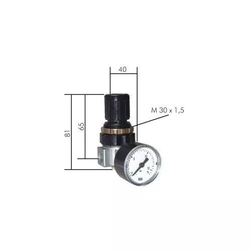 Mini Druckregler Druckminderer Druckluftminderer G 1/8" G 1/4" - mit Manometer