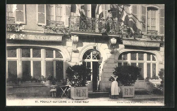 CPA Pouilly-sur-Loire, L´Hotel Neuf 1912