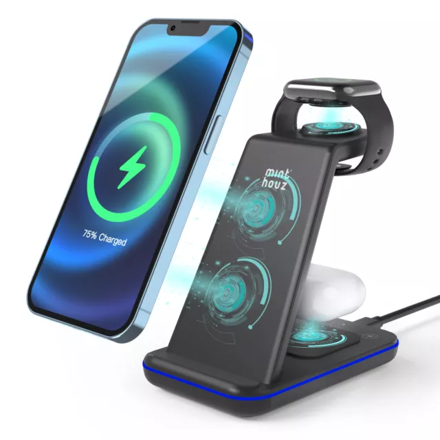 DE 30W Wireless Charger Ladegerät Dock Stand Für iPhone 14 Pro Max 13 12 XS 11 8