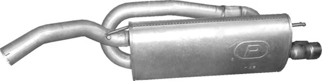 Polmo Silenziatore Terminale Postsilenziatore 07.25 Posteriore per Fiat Bravo 2 16V Jet 3