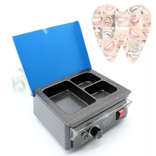 Hot Dental Wax Heater Pot Lab 3-Well Analog Melter Dipping Digital Pot Melting!!