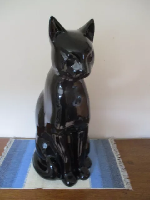 Large MCM Black Cat Porcelain Figurine Statue 49cm