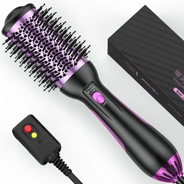 HAIR BRUSH BLOW Dryer 5 in 1 Hair Dryer Hot Air Brush Styler with 3