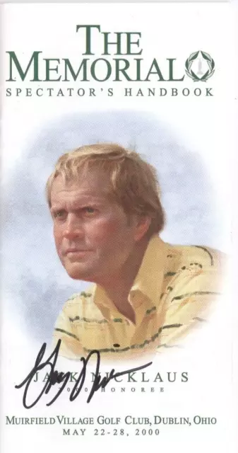 2000 The Memorial Spectator's Handbook Autographed by Gary Nicklaus