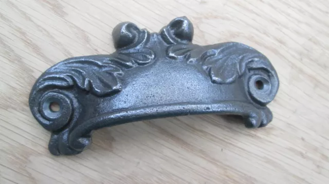 Cast Iron Shell Cup Pull Cabinet Cupboard Chest Drawer Door Draw Pull Handle