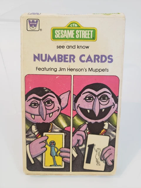 VINTAGE SESAME STREET 1978 Count Number Flash Cards Complete Set £5.87 ...