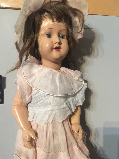 Grande Poupée Ancienne 75 Cm - Sans Marque - Fille - À Voir En Photos