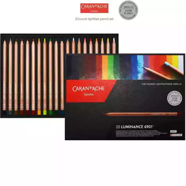 Caran d'Ache Luminance 6901 Set of 20 Colored Pencils