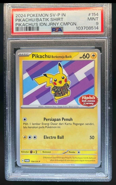 【PSA10】インドネシア バティック ピカチュウ 101/SV-P Pikachu Berkemeja Batik #101/SV-P Prices | Pokemon Promo