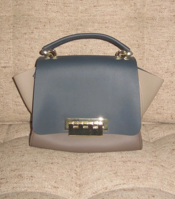 ZAC ZAC POSEN EARTHA Color Block Leather Top Handel Satchel Bag
