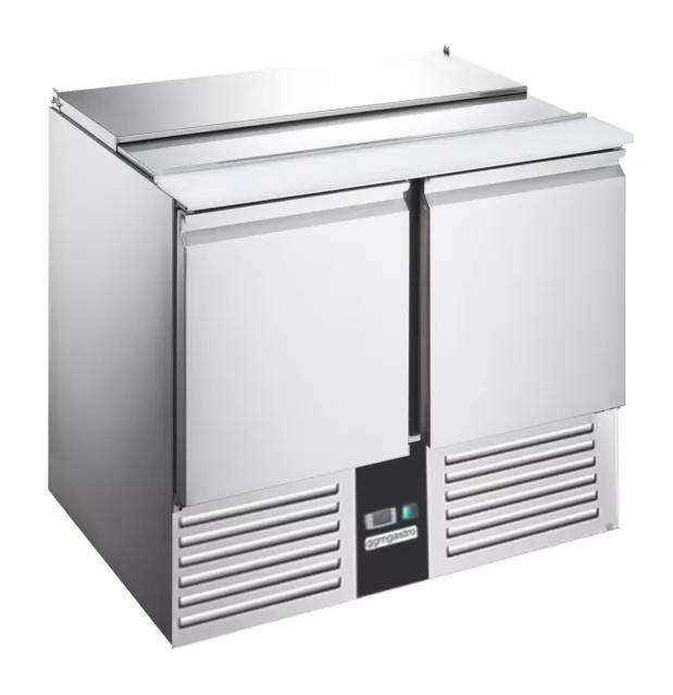 Saladette PREMIUM - 903mm - Einlass für GN-Behälter - 2 Türen | GGM Gastro