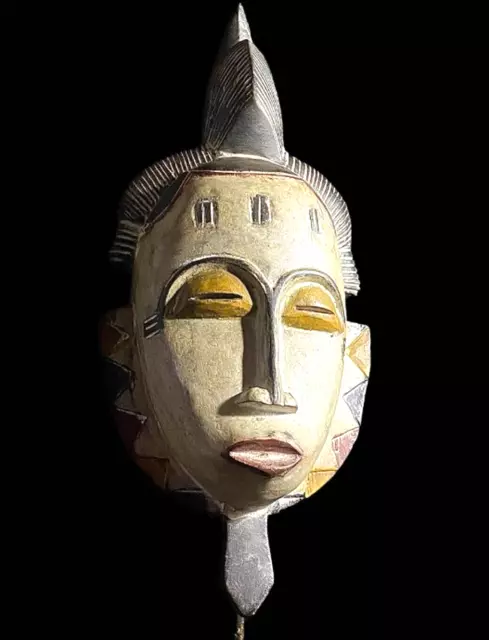 African mask Wall Art Handmade Home Décor Fine Large Guro Mask Zaouli Dance-7041