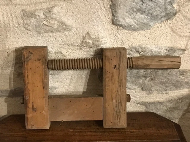 Serre-joint Ancien En Bois Vintage - Longueur 127 Cm - Outil De Menuiserie Robuste