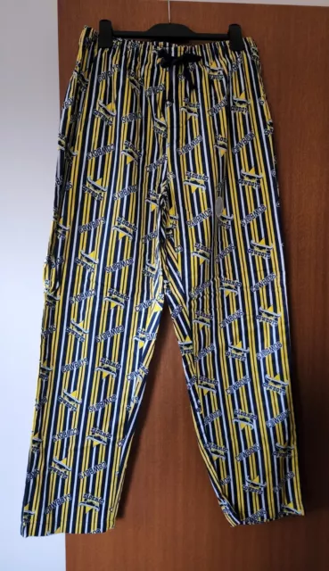 North Queensland Cowboys NRL Mens Stripe Print Flannel Sleep Pants Size L New