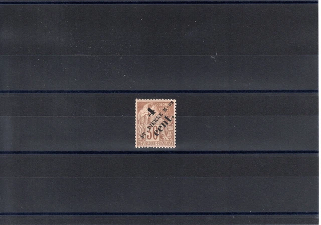 Timbre Spm Saint Pierre Miquelon France Colonie 1891 N°43 Neuf* Mh