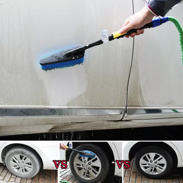 Adaptador de manguera de cepillo de lavado de autos vehículo camión limpieza boquilla de agua aerosol cuidado del automóvil