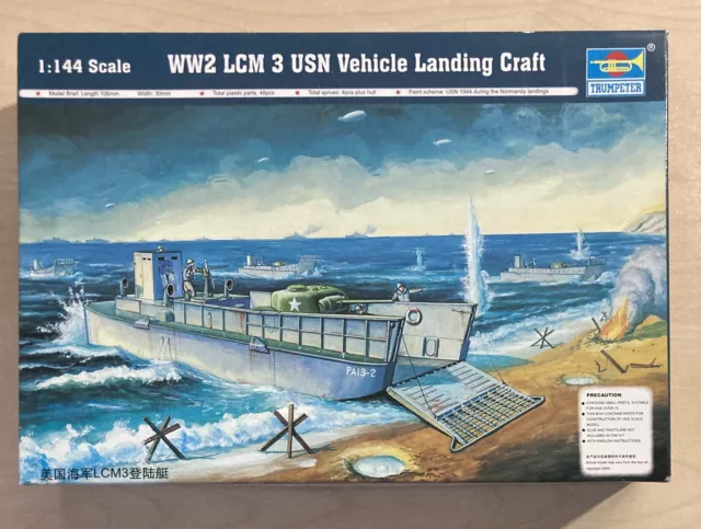 Trumpeter 00102 WW2 LCM 3 USN Vehicle Landing Craft 1:144 ovp