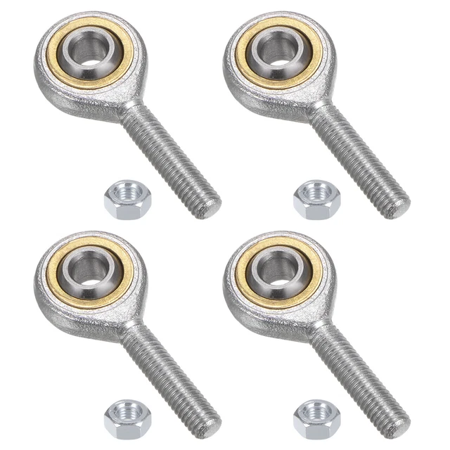 4pcs SA6T/K 6mm Rod End Bearing M6x1.0 Male Left Hand Thread, with Jam Nut