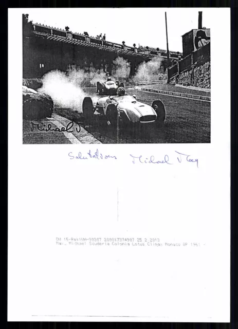Michael May 1961 Formula 1 Autograph Card Original Signed + G 40564