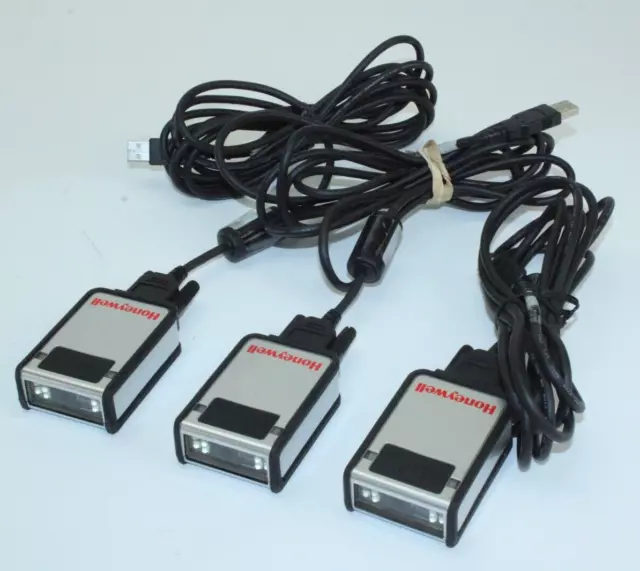 Lot of 3 Honeywell Vuquest 3310G Area-Imaging Industrial Barcode Scanner W/Cable