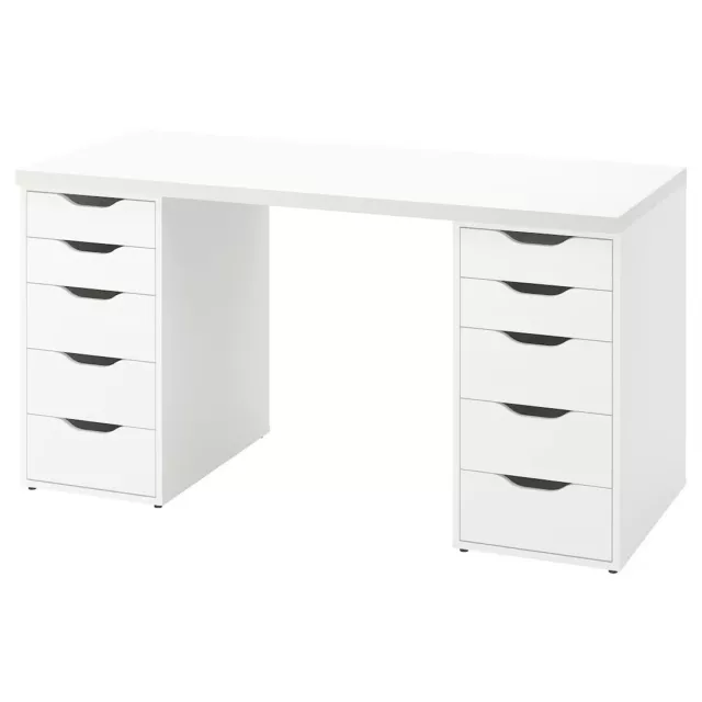 Lagkapten Alex Computer Desk Student Work Writing Table Home Office Desk White