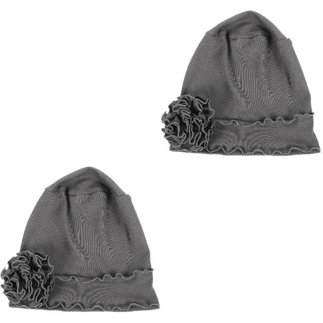 2pcs Femmes Turban Hat Chimiothérapie Cover Girls Turban Headwear Flower Head